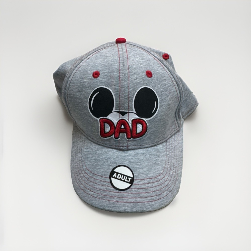Disney Mickey Mouse‎ Dad Baseball Cap Heathered Gray Embroidered NWT